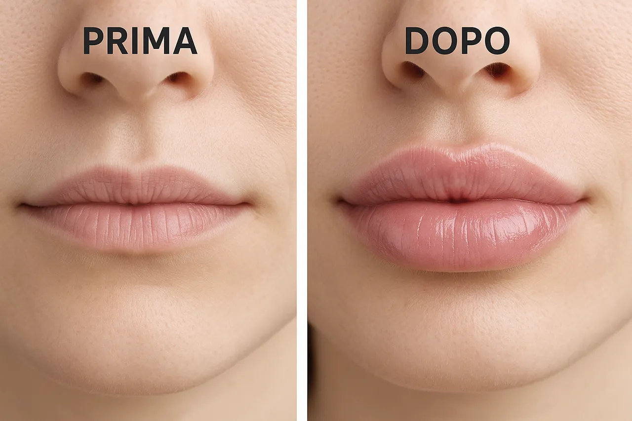Filler labbra prima - dopo Prima e dopo filler