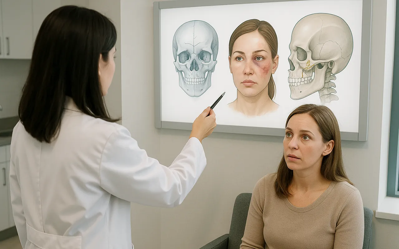 onsultazione medica trauma viso